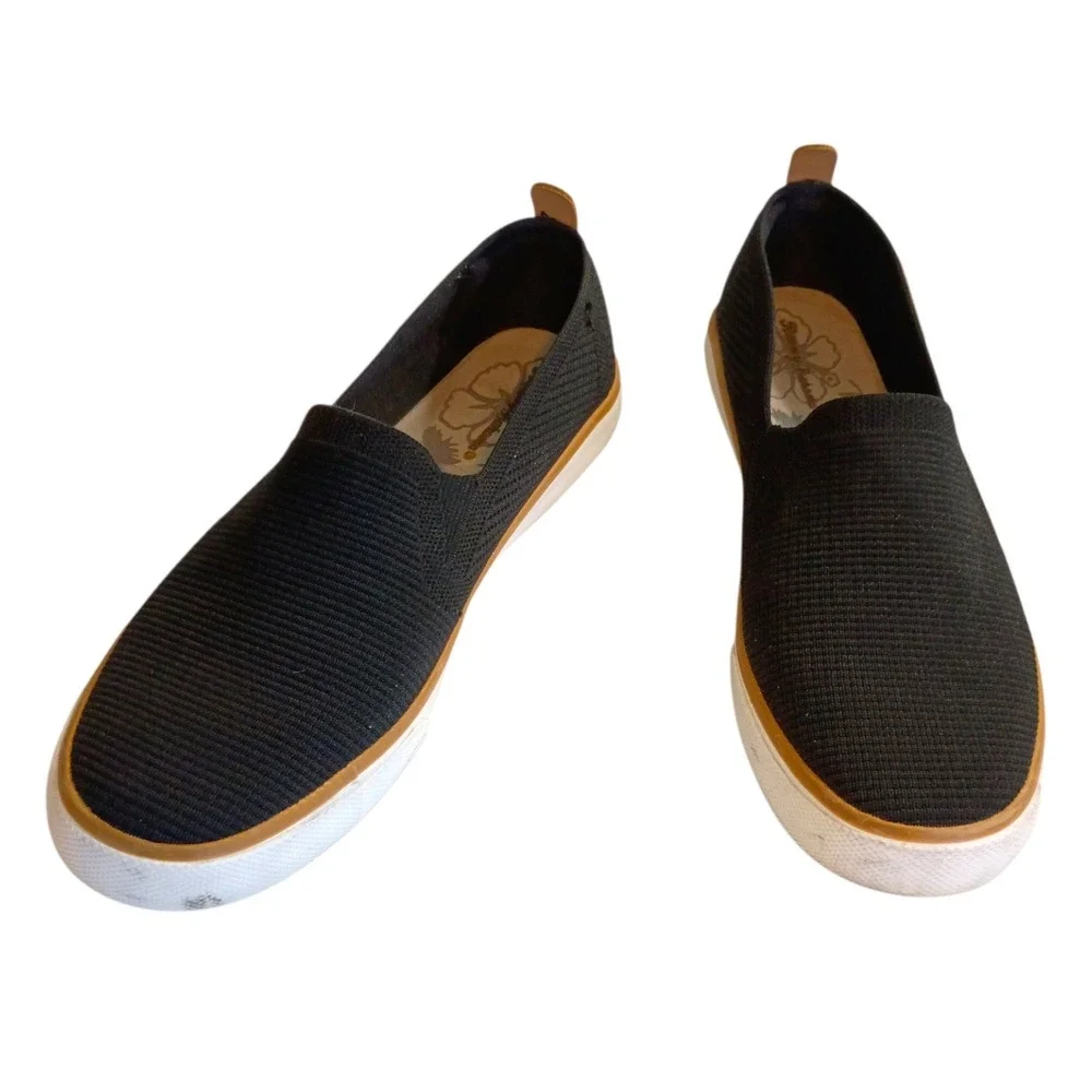 Tommy Bahama Womens Mesh Slip On Sneakers Charcoal Grey Comfort Flats Size 9